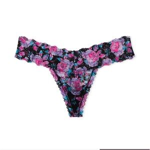 Victoria secret black rose lace panties